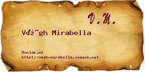 Végh Mirabella névjegykártya